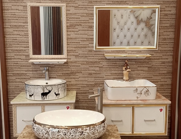 Mẫu tủ chậu lavabo tân cổ điển đẹp